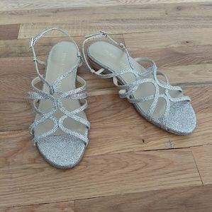 Women's Metallic Turningdown Lurex Demi-wedge